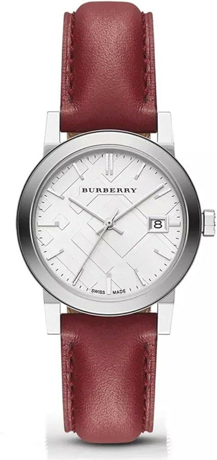 Watch strap Burberry Bu9129 Leather Red