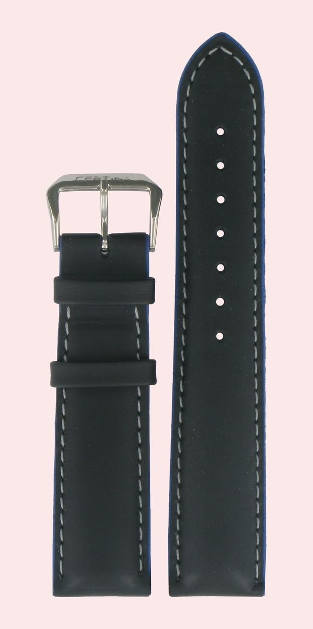 Watch strap Certina C600006836 Leather Black 20mm