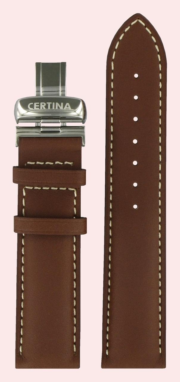 Watch strap Certina C600007155 Leather Brown 21mm