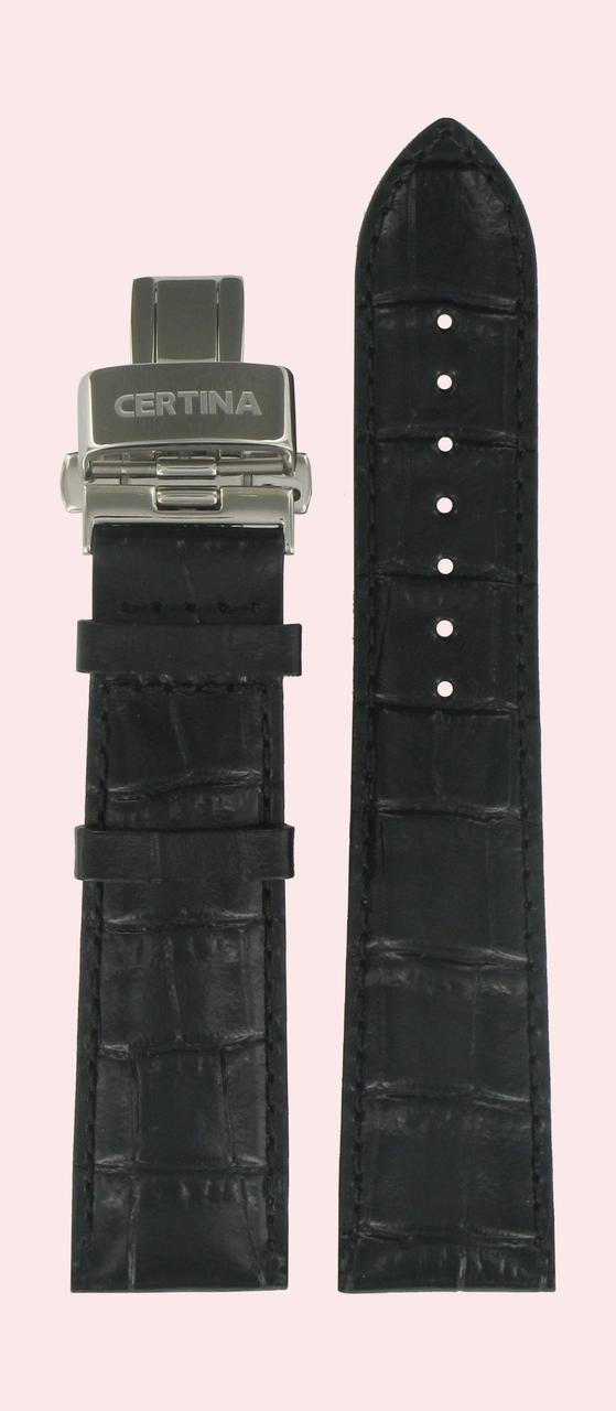 Watch strap Certina C600011636 Leather Black 21mm