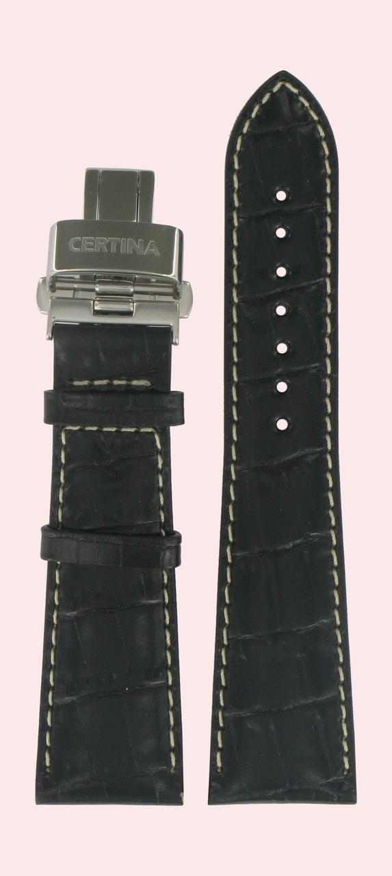 Watch strap Certina C600013742 Leather Black 23mm