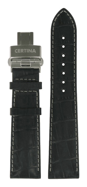 Watch strap Certina C001639 / C600014933 Leather Black 21mm