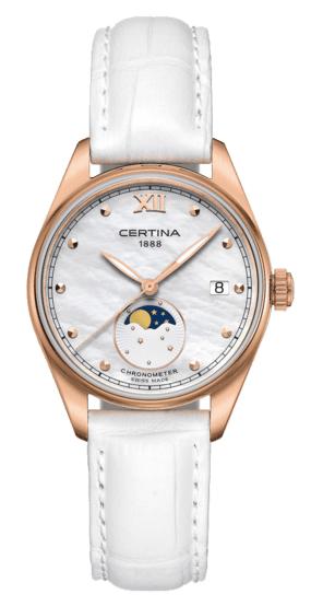 Watch strap Certina C033257 Leather White 16mm