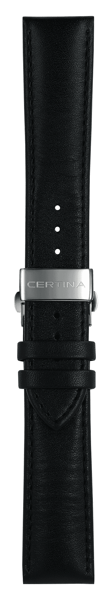 Watch strap Certina C600021812 Leather Black 20mm