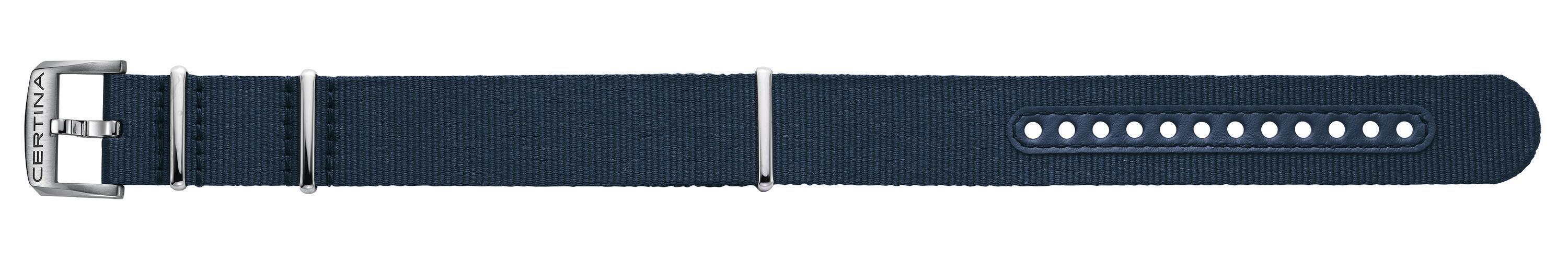 Watch strap Certina C0324291804100A / C604022164 Nylon/perlon Blue 21mm