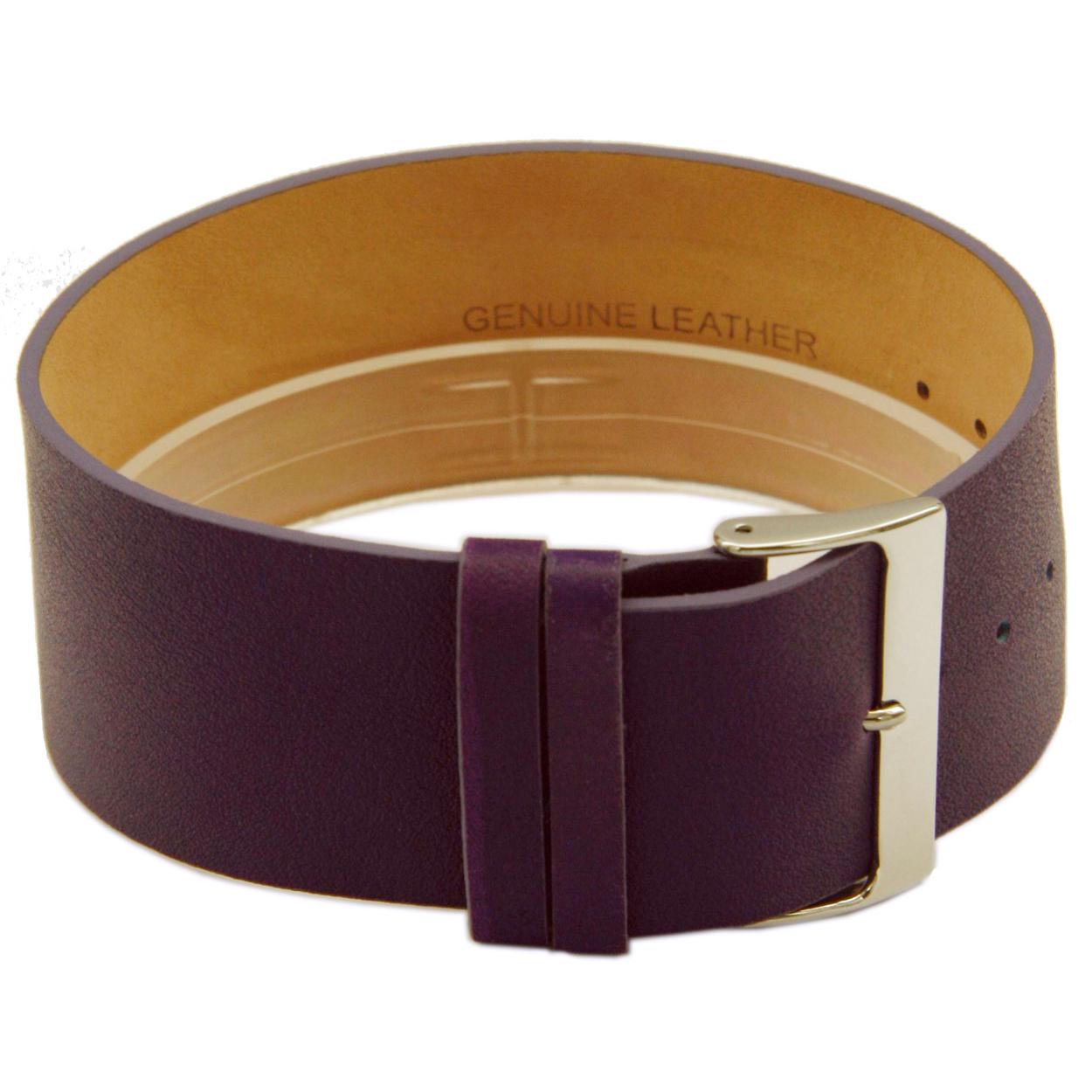 Watch strap Universal CCC.1034 / Z034 Leather Purple 28mm