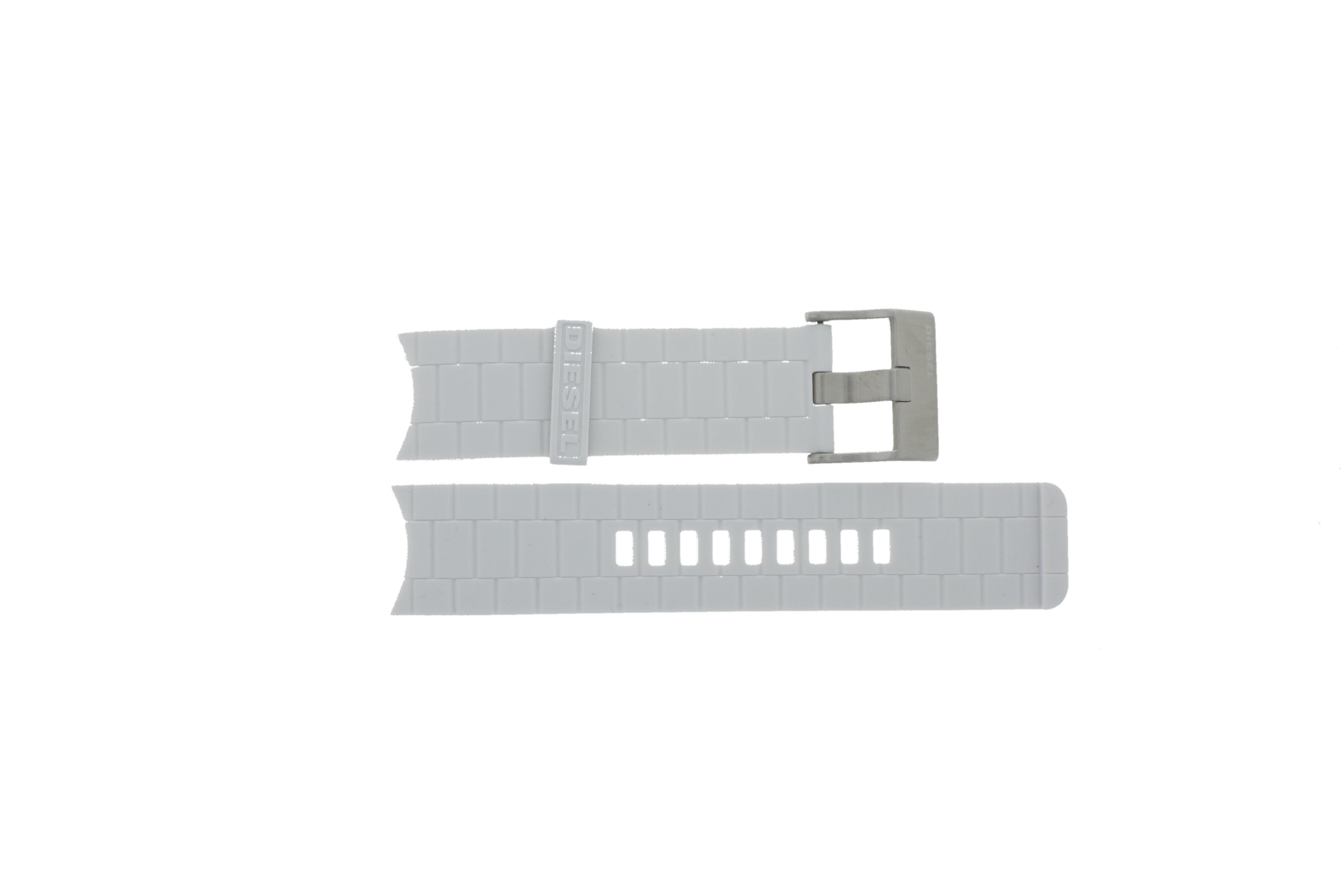 Watch strap Diesel DZ1436 Silicone White 24mm