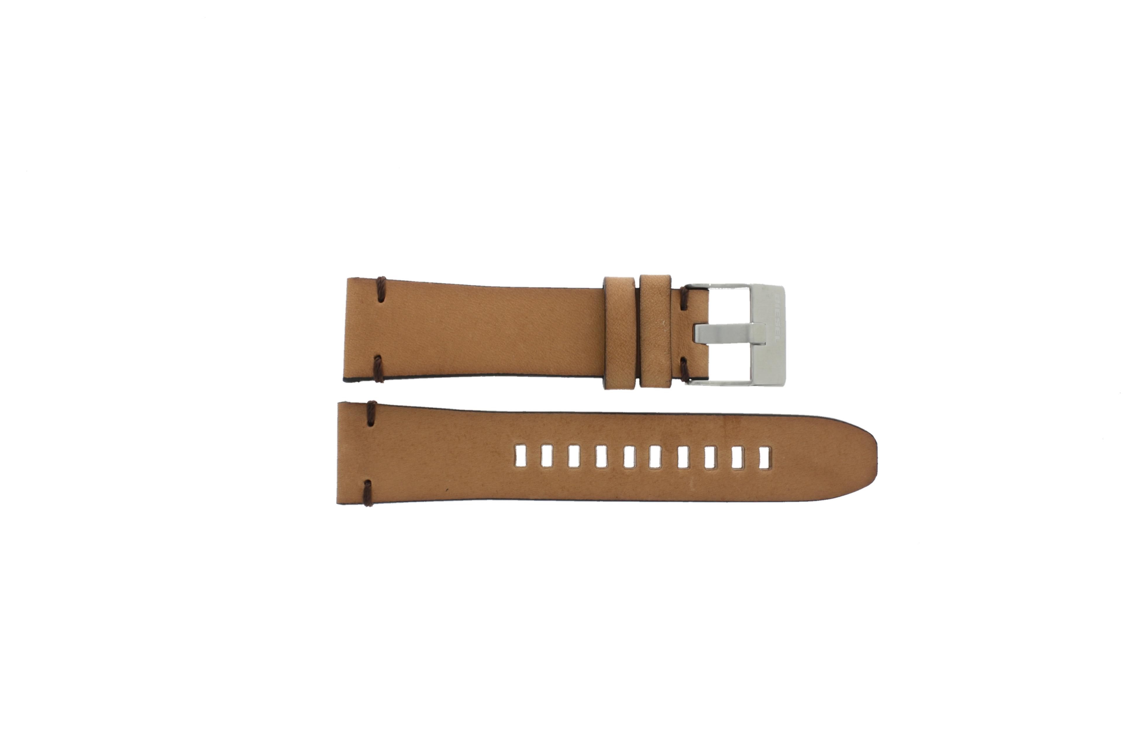 Watch strap Diesel DZ1847 Leather Cognac 23mm