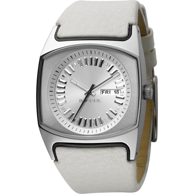 Watch strap Diesel DZ5165 Leather White 24mm