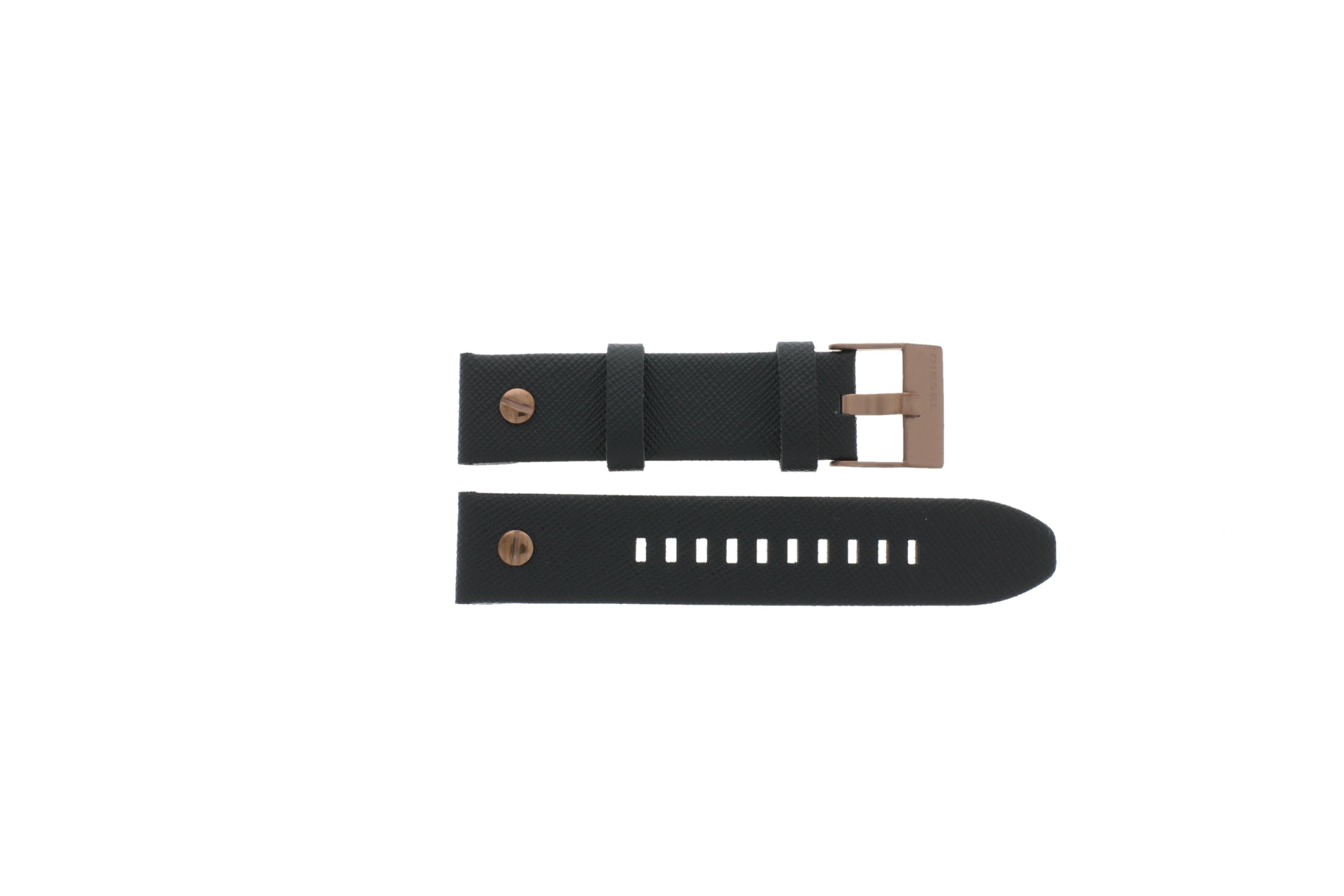 Watch strap Diesel DZ7404 Leather Black 22mm