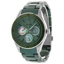 Watch strap Fossil ES3039 Aluminum Green 18mm