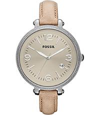 Watch strap Fossil ES3141 Leather Beige 12mm