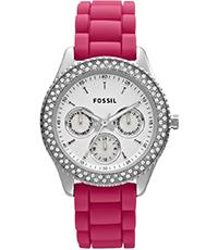 Watch strap Fossil ES3214 Silicone Pink 18mm