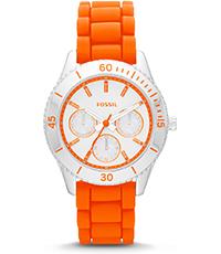 Watch strap Fossil ES3532 Silicone Orange 18mm