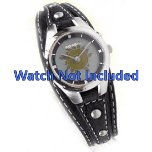 Watch strap Fossil ES9875 Leather Black 6mm