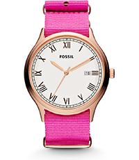 Watch strap Fossil FS4801 Textiles Pink 22mm