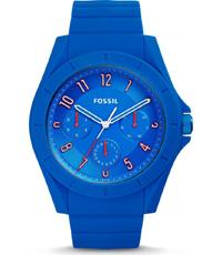 Watch strap (Strap + Case combination) Fossil FS5219 Silicone Blue