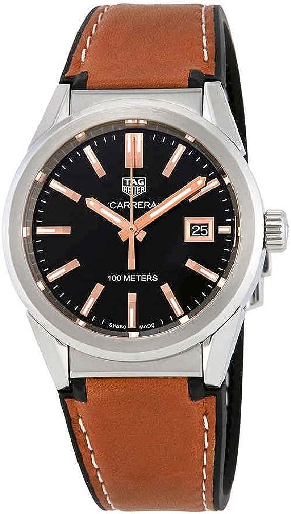 Watch strap Tag Heuer FT6116 Rubber Brown