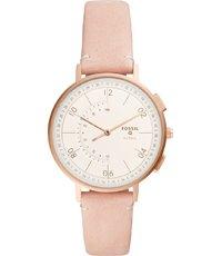 Watch strap Fossil FTW5029 Leather Pink 16mm