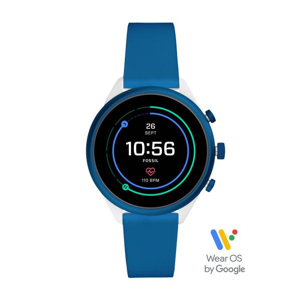 Watch strap Smartwatch Fossil FTW6051 Silicone Blue 18mm