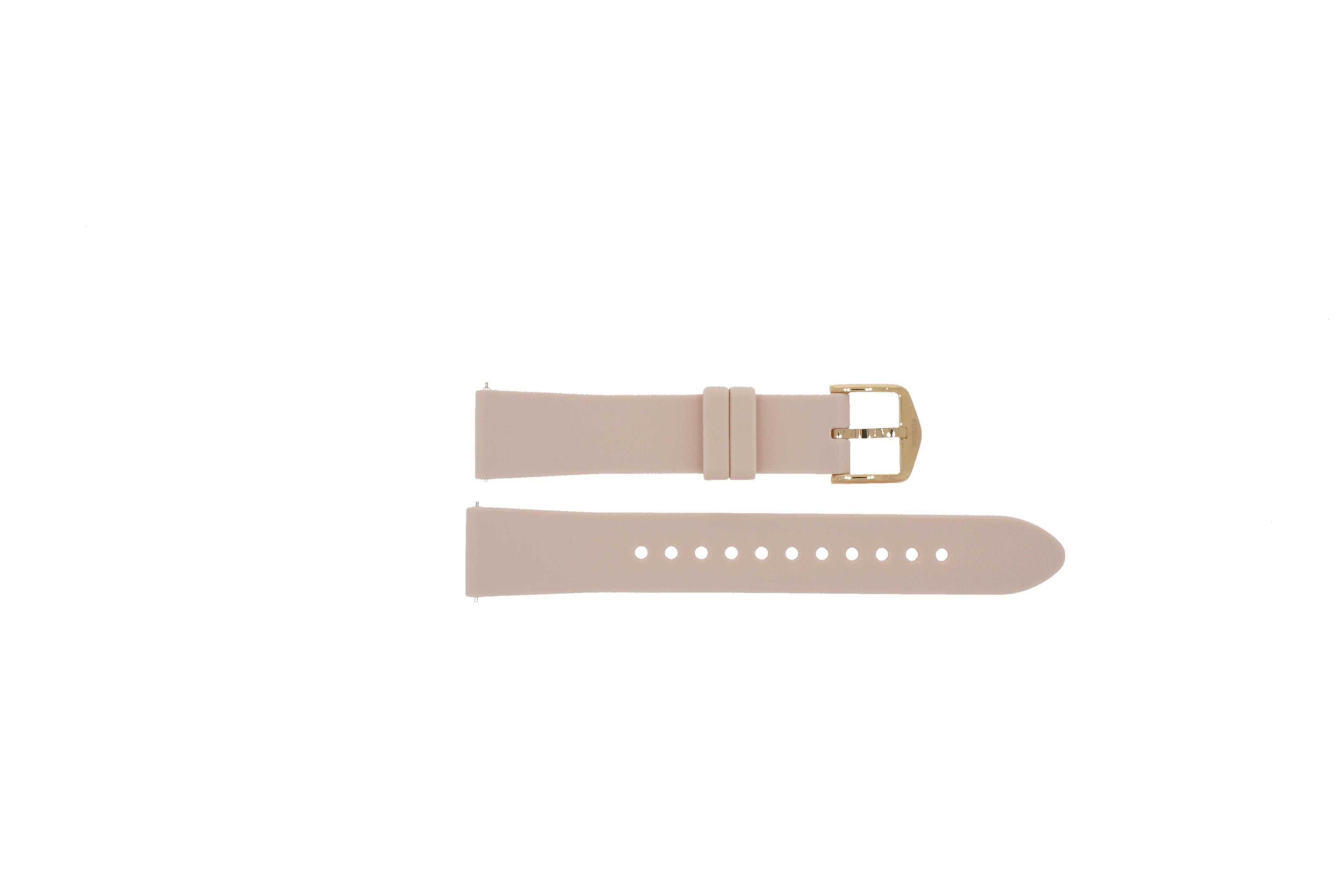 Watch strap Fossil FTW6066 Silicone Pink 18mm