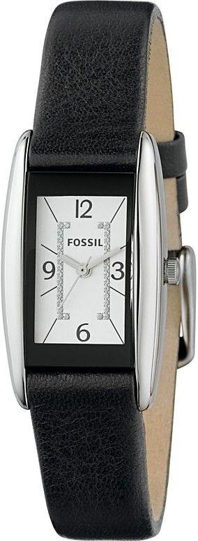 Watch strap Fossil ES2418 Leather Black 12mm