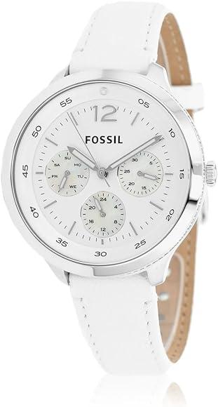 Watch strap Fossil ES3242 Leather White 16mm