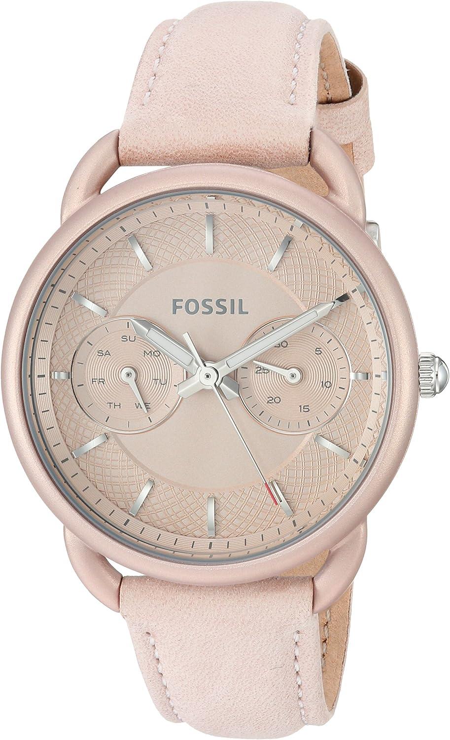 Watch strap Fossil ES4174 Leather Pink 16mm