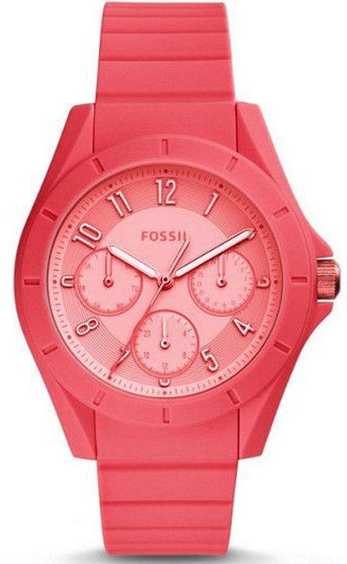 Watch strap (Strap + Case combination) Fossil ES4187 Silicone Pink