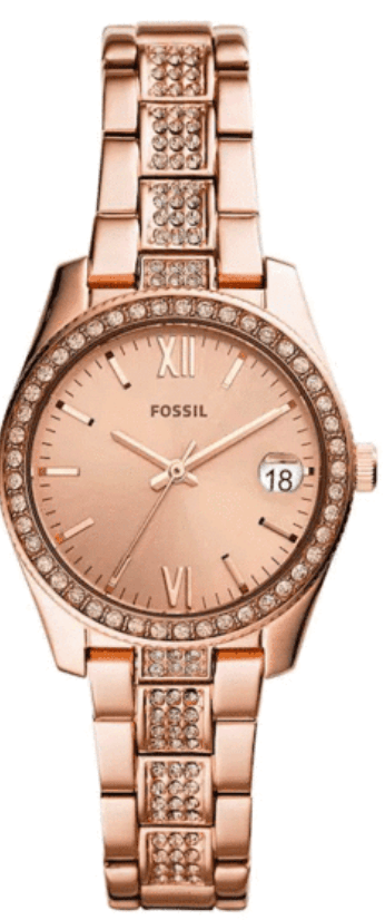 Watch strap Fossil ES4509 Stainless steel Rosé 16mm