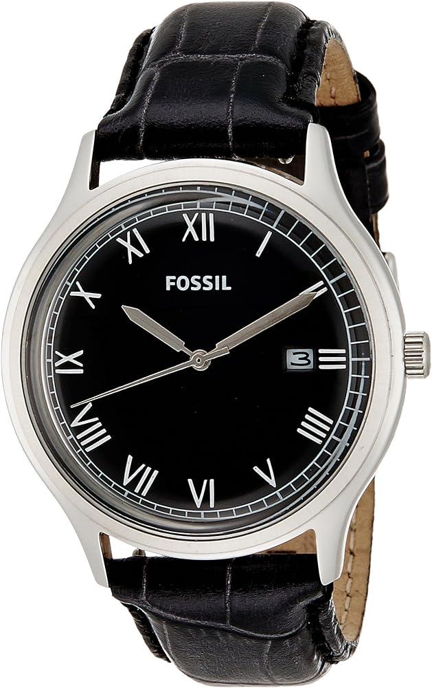 Watch strap Fossil FS4746 Leather Black 22mm