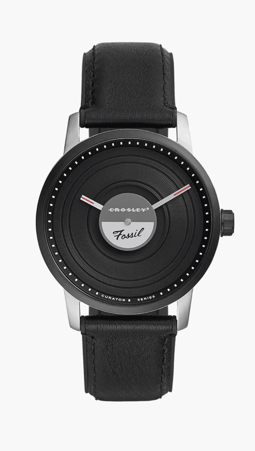 Watch strap Fossil LE1060 Leather Black 22mm