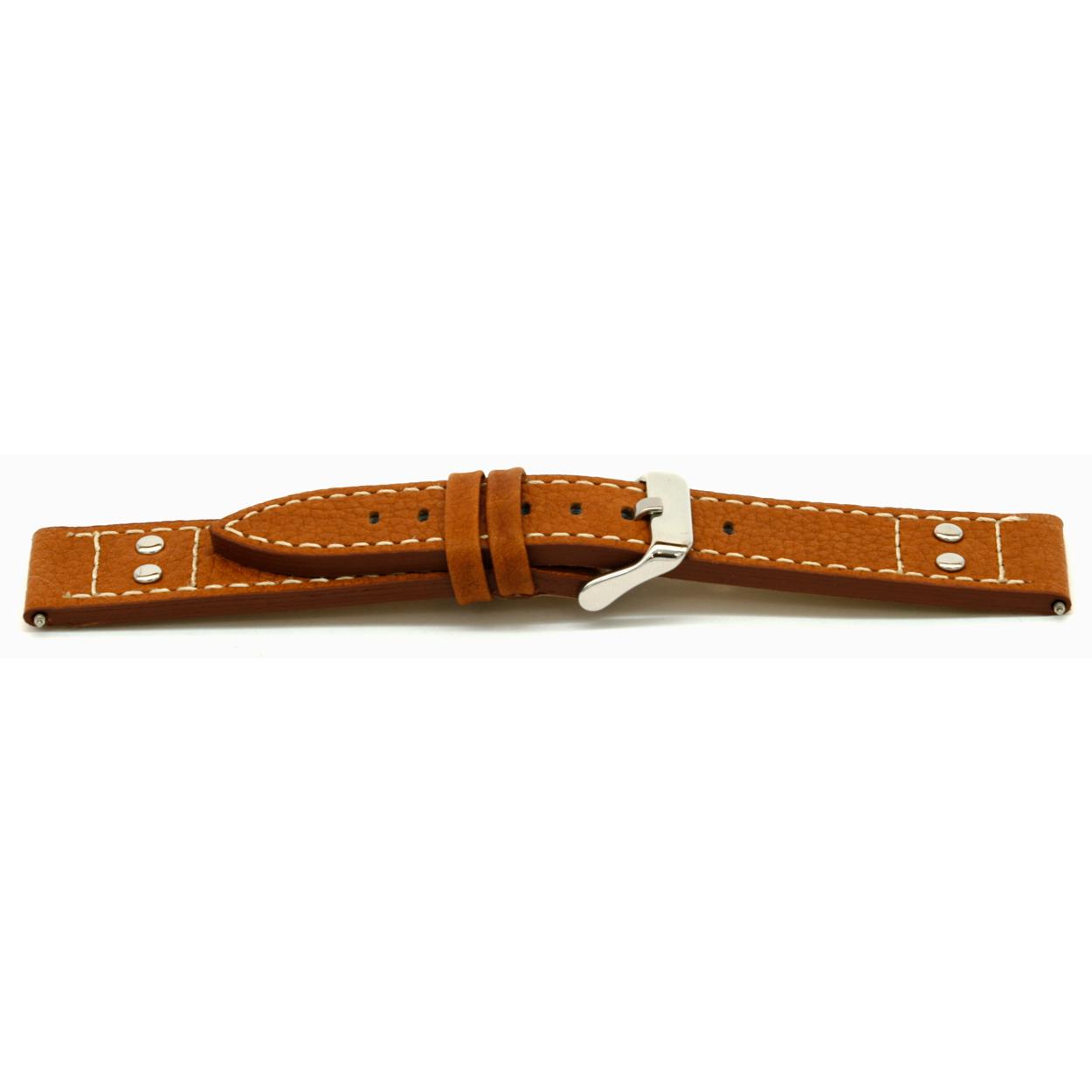 Watch strap Universal H367 Leather Cognac 22mm