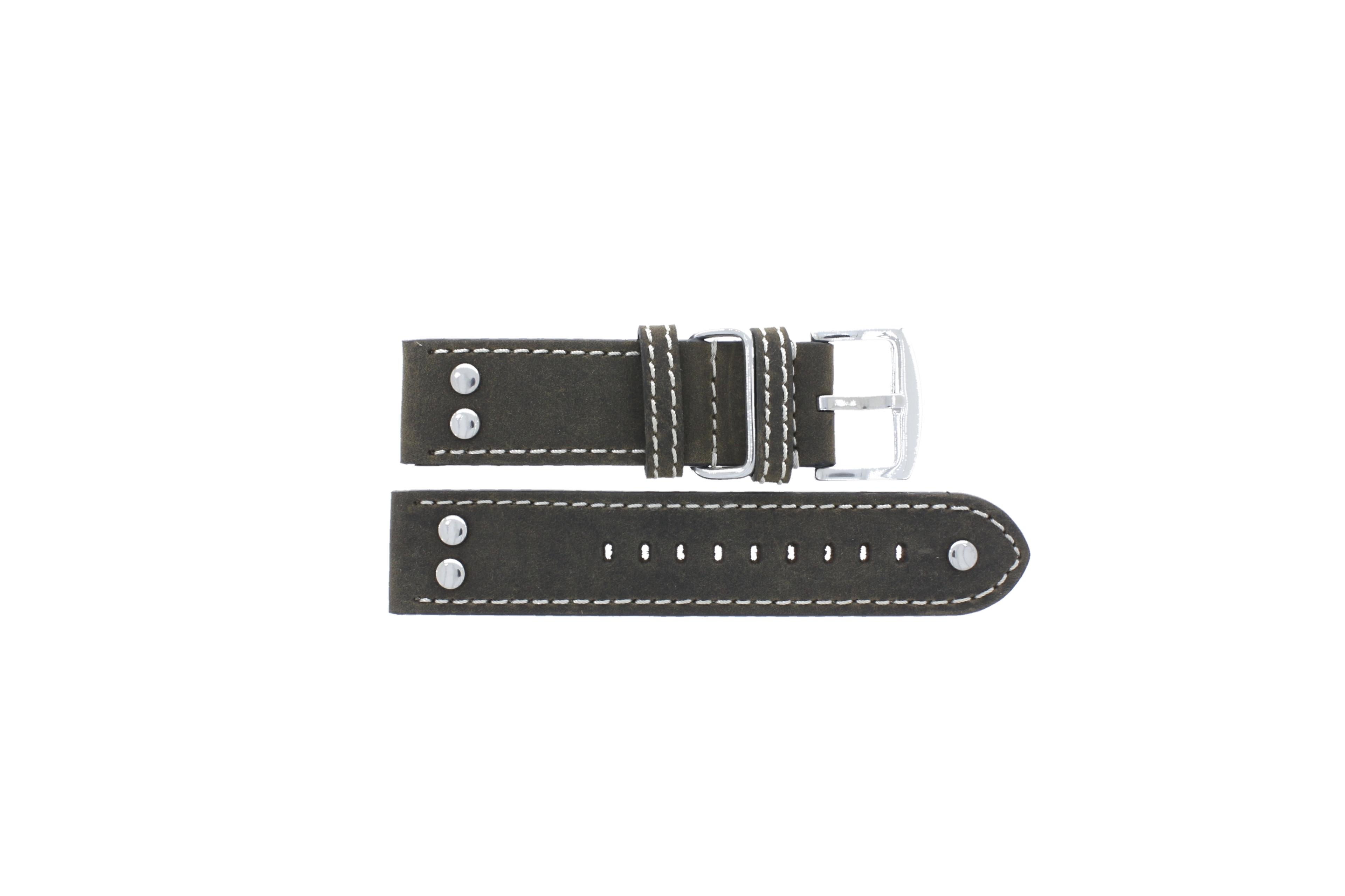 Watch strap Universal I393 Leather Brown 22mm