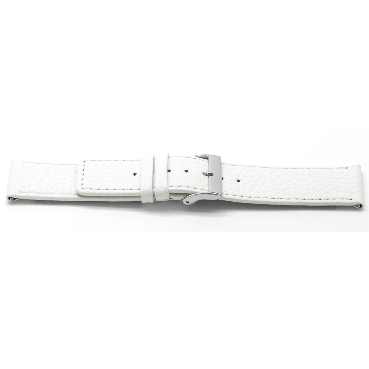 Watch strap Universal I500 Leather White 24mm