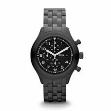 Watch strap Fossil JR1439 Stainless steel Black 20mm