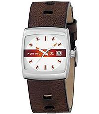 Watch strap Fossil JR8252 Leather Brown 26mm