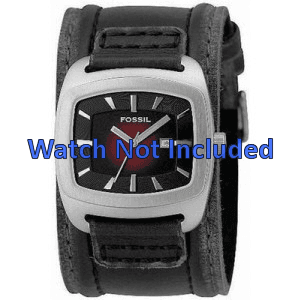 Watch strap Fossil JR9498 Leather Black 22mm