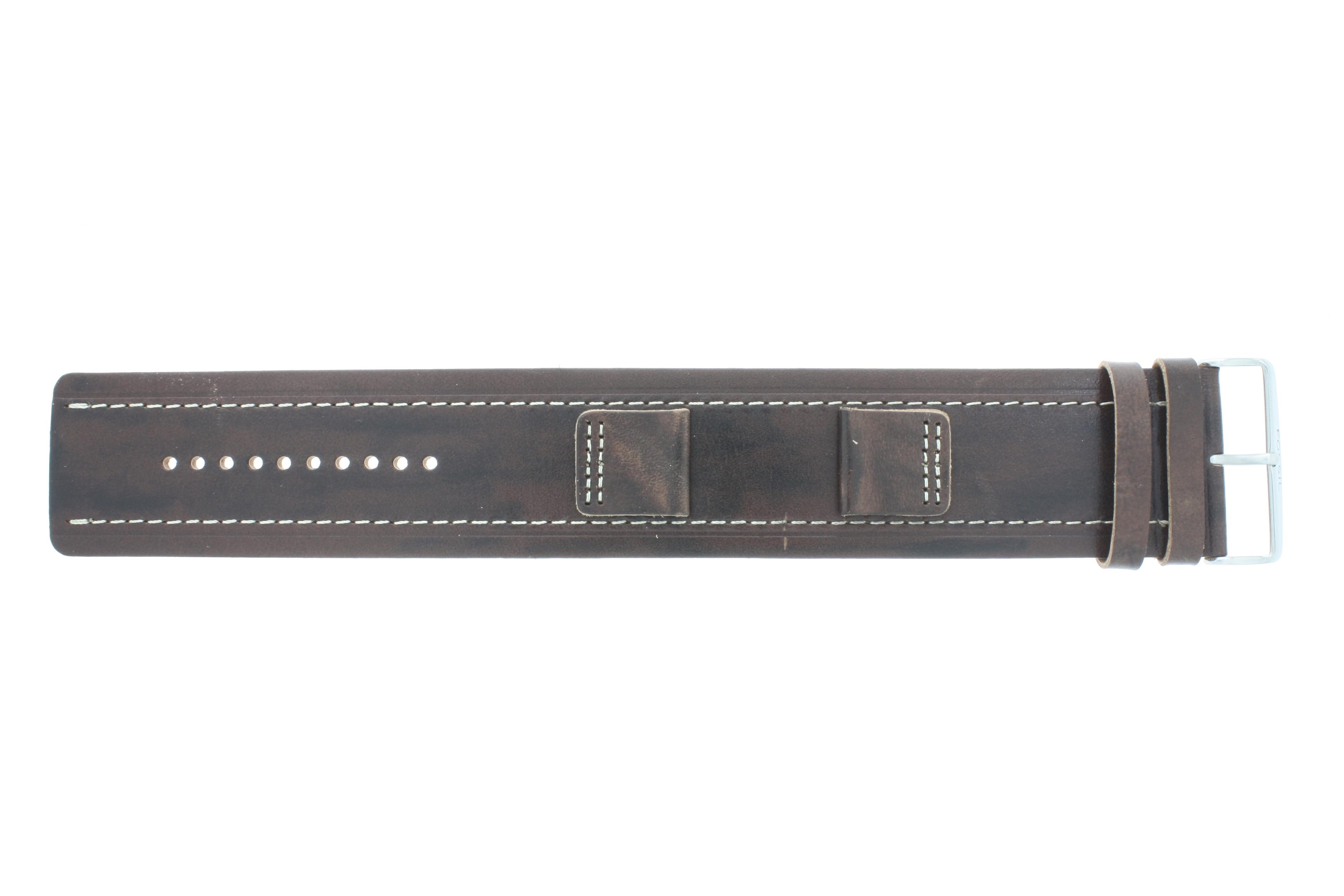 Watch strap Fossil JR9589 Leather Brown 20mm