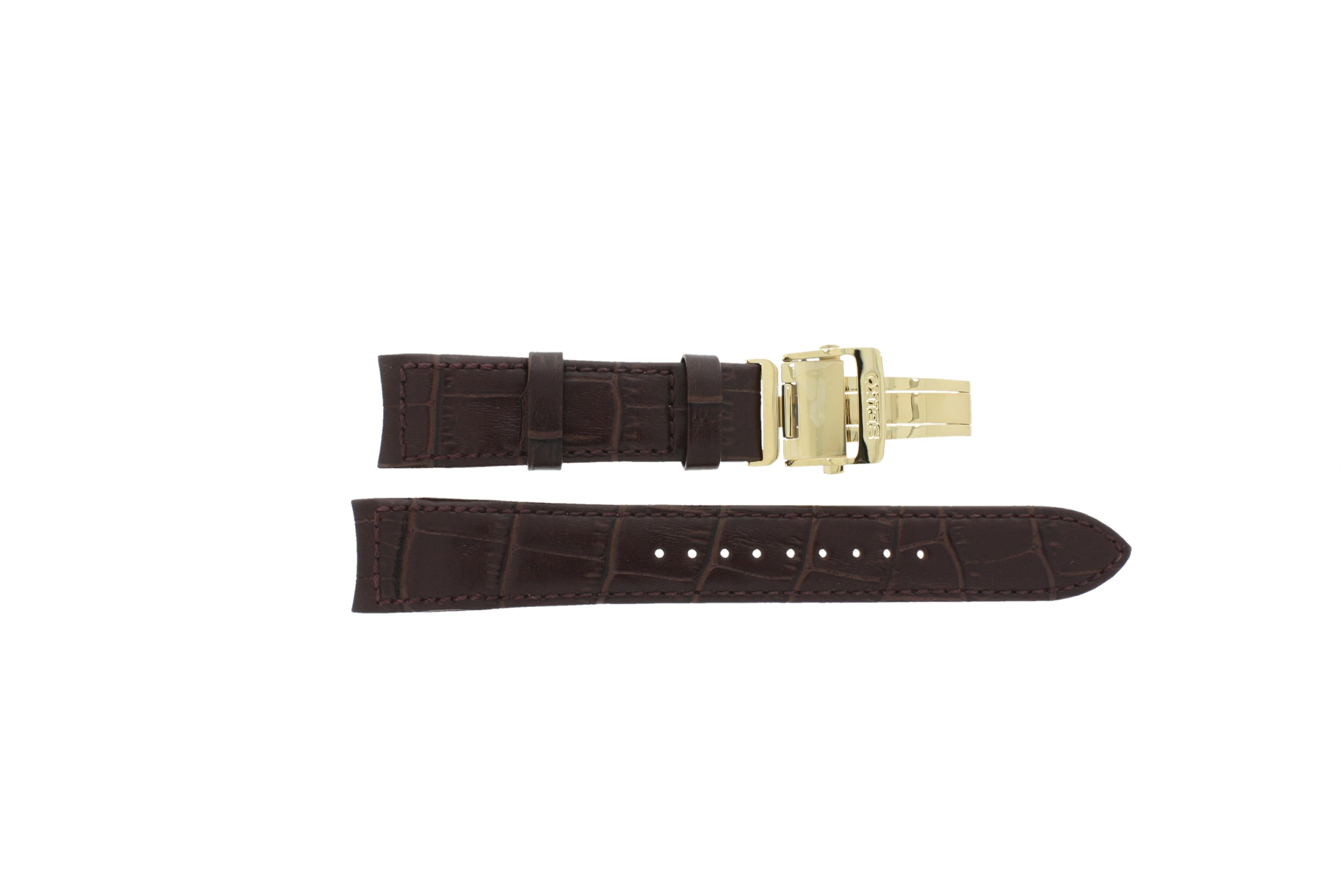 Watch strap Seiko SRX014P1 / 5D88-0AG0 / L0C8012K0 Leather Brown 21mm