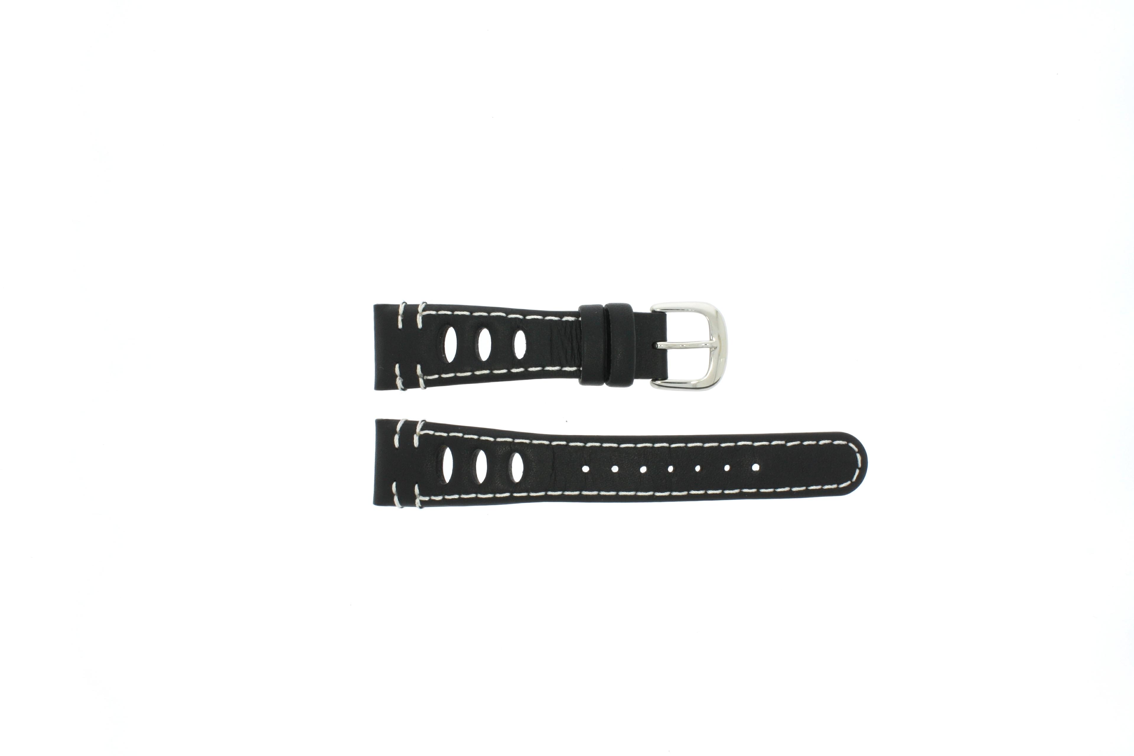 Watch strap Lorus 19x14 Leather Black 19mm