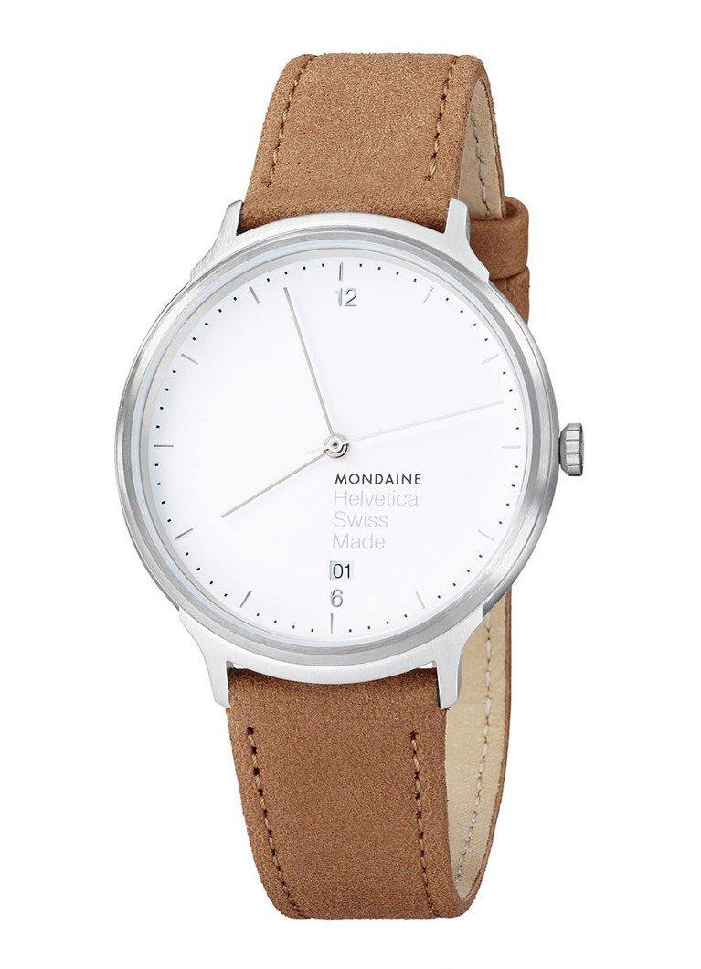 Watch strap Mondaine MH1.L2210.LG BM20164 Leather Light brown 20mm