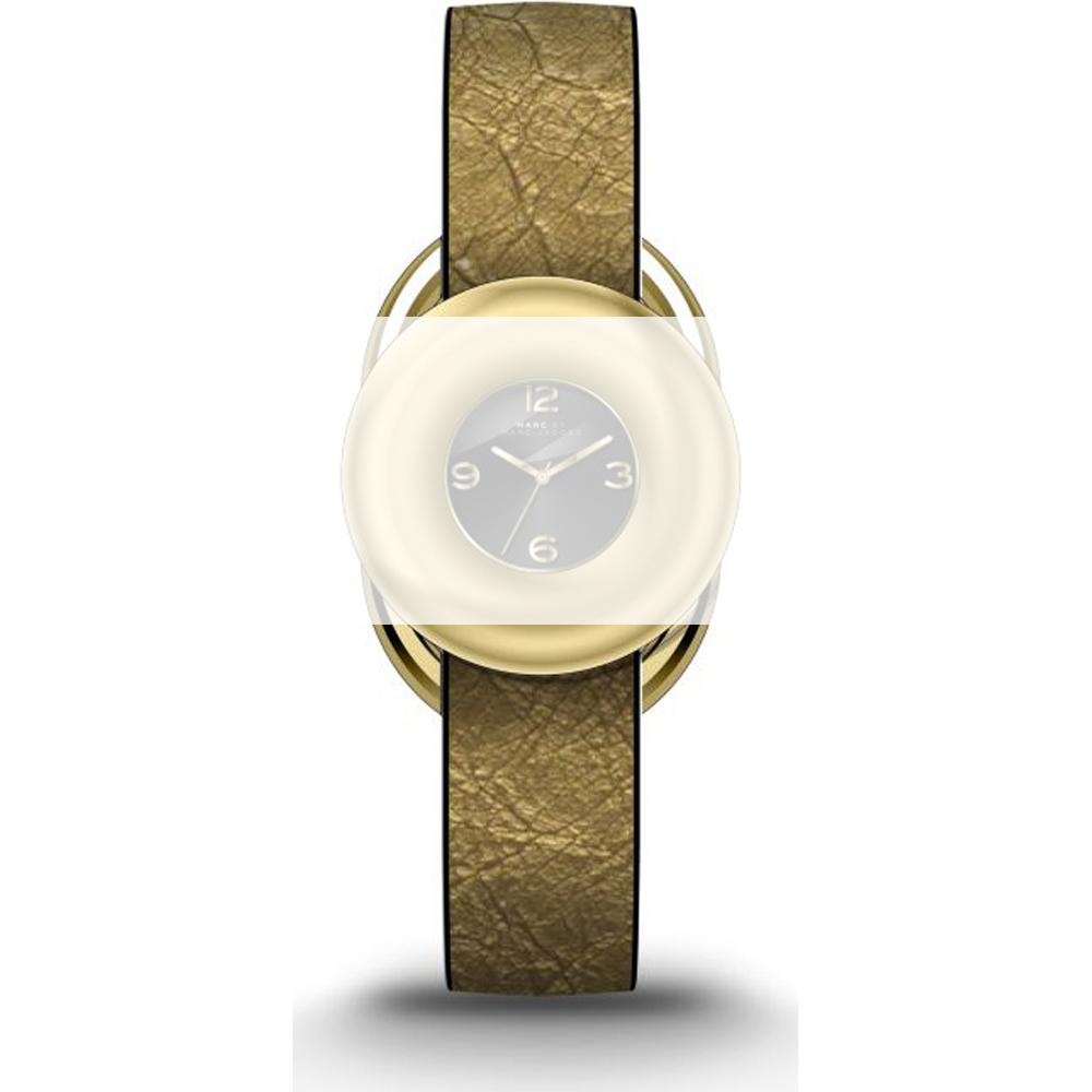 Watch strap Marc by Marc Jacobs MJ1426 Leather Gold Toned 14mm