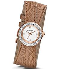 Watch strap Michael Kors MK2338 Leather Beige 12mm