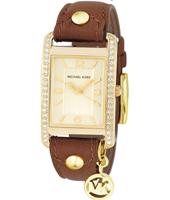 Watch strap Michael Kors MK2378 Leather Brown 18mm