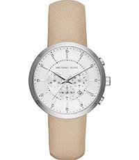 Watch strap Michael Kors MK2564 Leather Beige 20mm