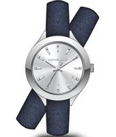 Watch strap Michael Kors MK2655 Leather Blue 14mm