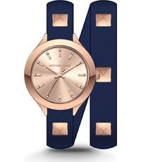 Watch strap Michael Kors MK2682 Leather Blue 14mm