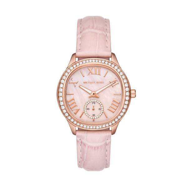 Watch strap Michael Kors MK4820 Leather Pink 18mm