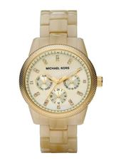 Watch strap Michael Kors MK5039 Plastic Beige 18mm